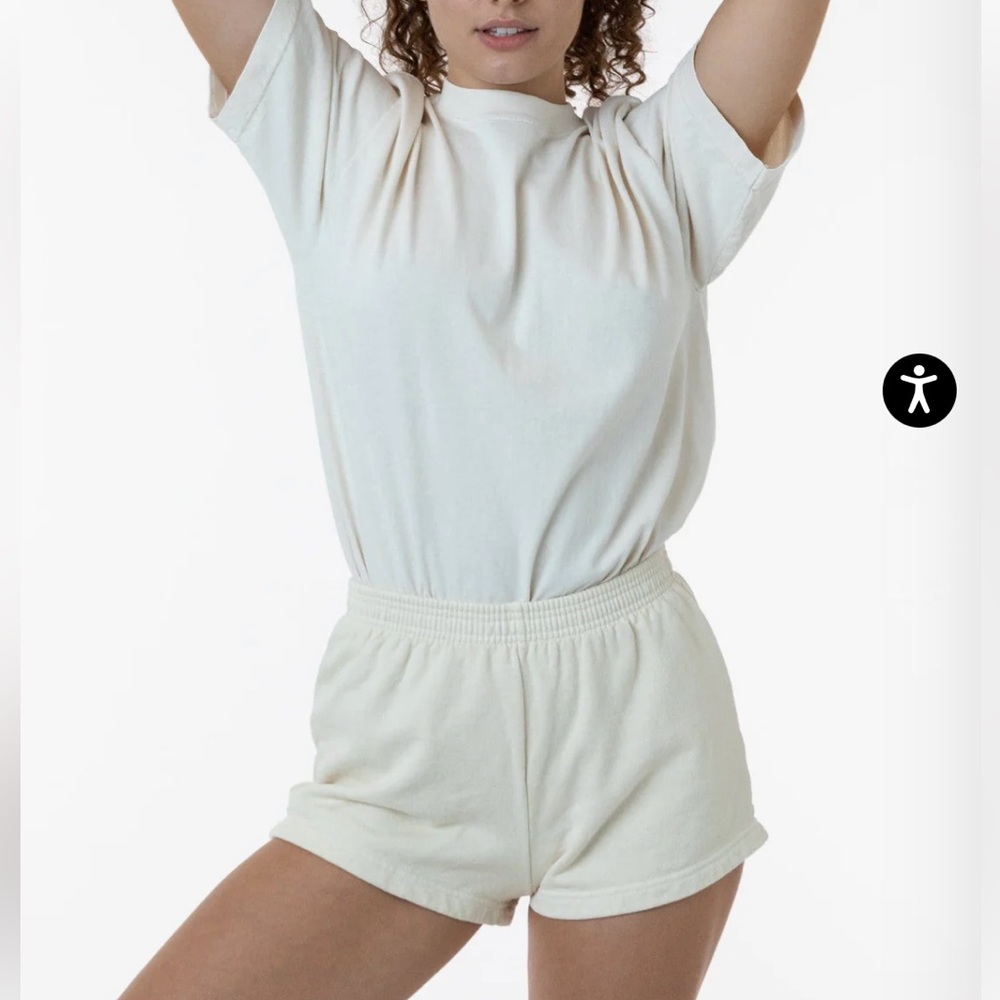 Los Angeles Apparel Heavy Fleece Shorts - Creme
